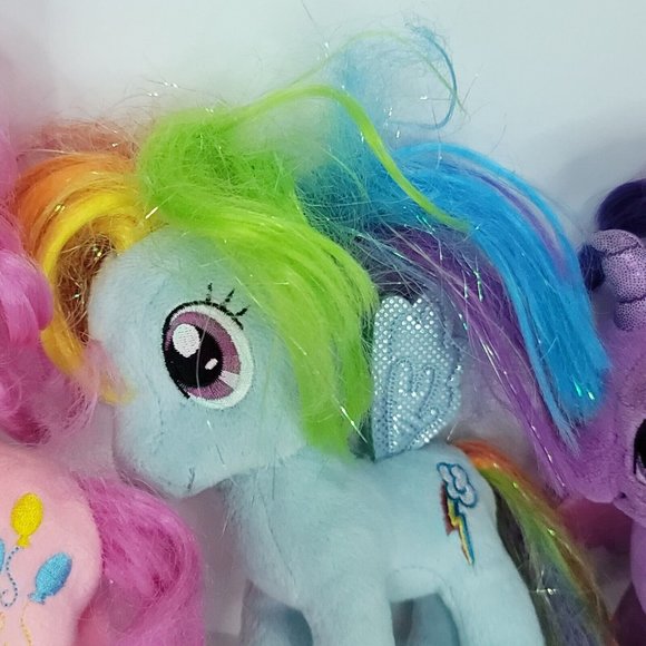 My Little Pony Plush Lot Of 3 Pinkie Pie Twilight Rainbow Hasbro Needs Brushing - Picture 3 of 7